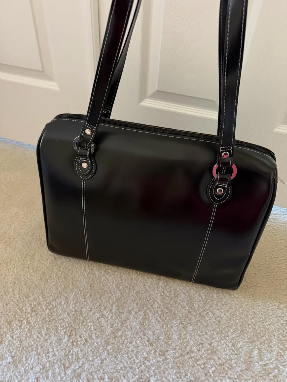 McKlein USA Genuine Leather Laptop Briefcase, Black